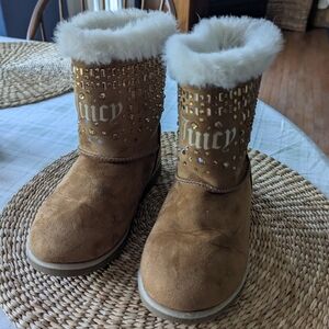 Juicy Couture Kids' Brown Boots with Gold Details